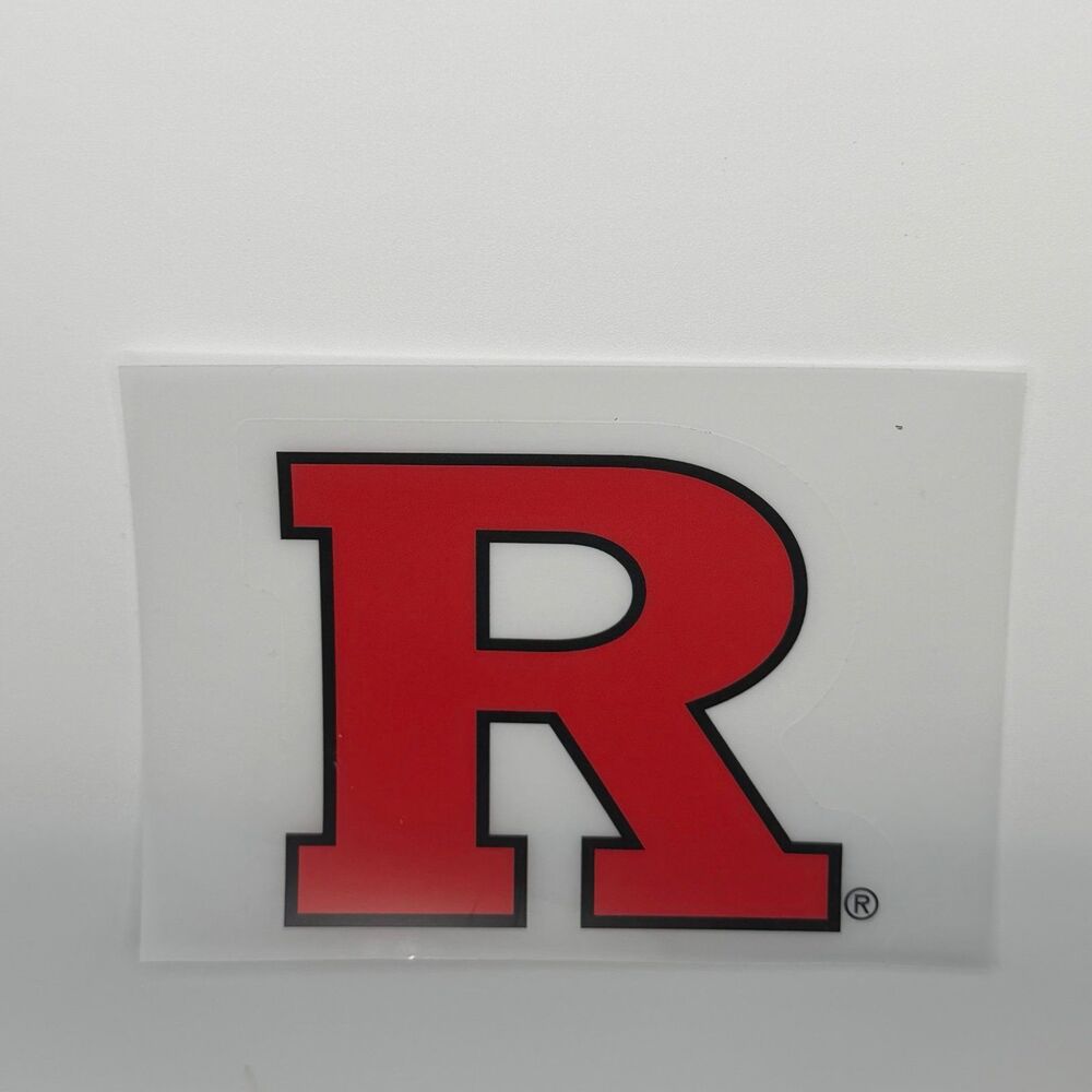 Rutgers University Scarlet Knights Red R Vinyl Laptop Decal Sticker